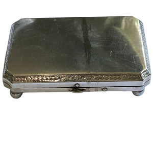 Antique Silver Case with Feet for Calling Cards